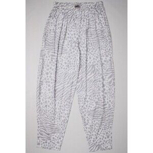 California Crazee Wear Made in USA Baggy Casual Pants Silver Animal Print Men XL